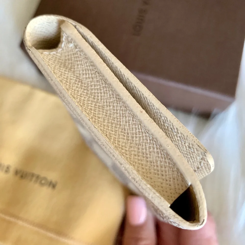 Louis Vuitton Damier Azur Compact Wallet - Cream/Blue